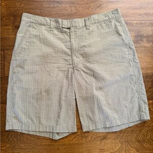 Patagonia Shorts Mens 36 Khaki Seersucker Outdoor Hiking Outdoors Camp